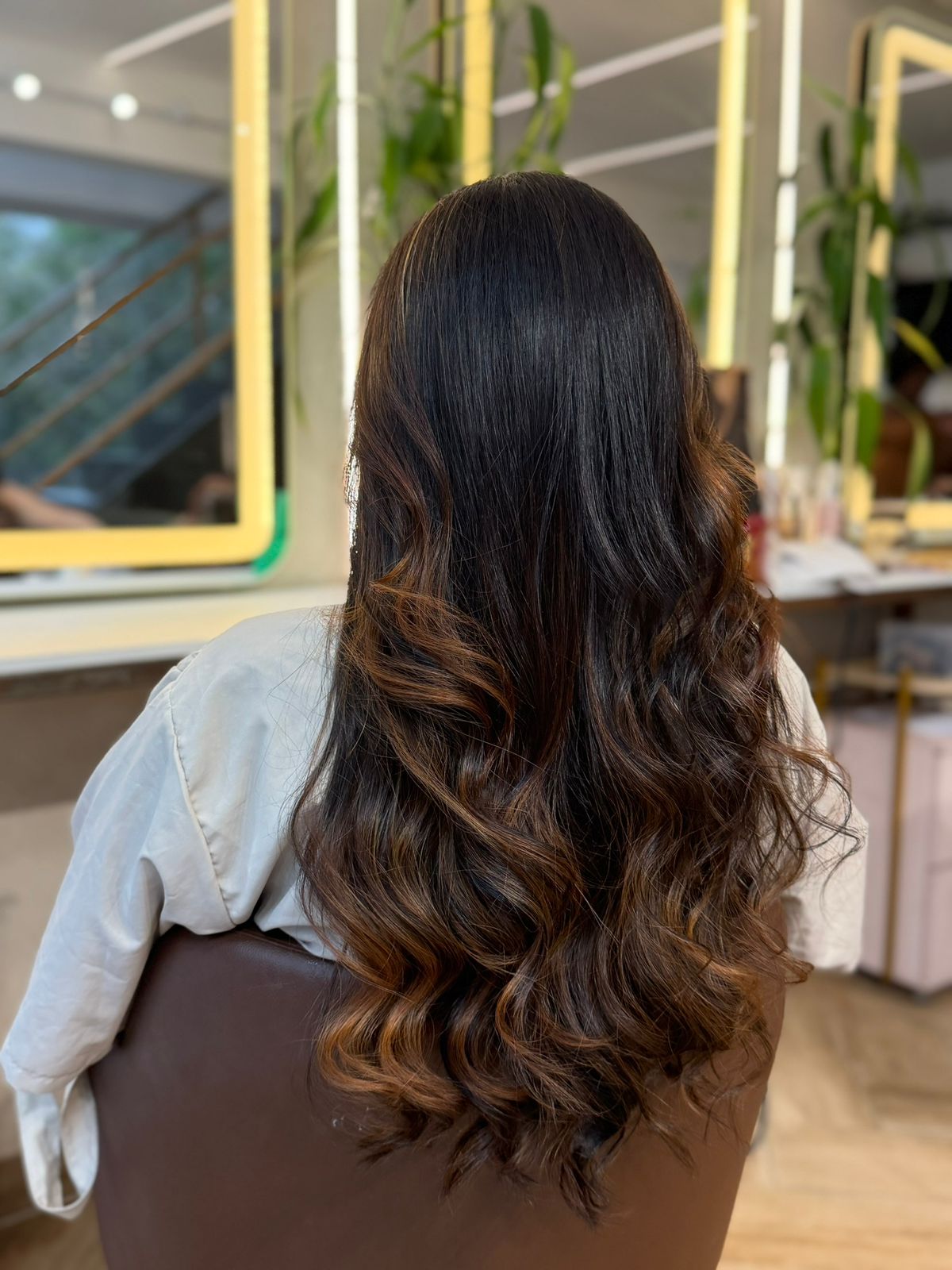 Resultado de mechas visto por trás
